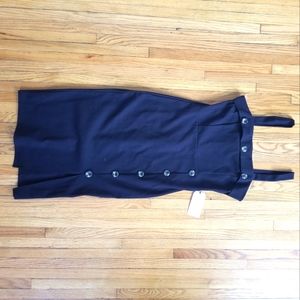 Theory black button down dress